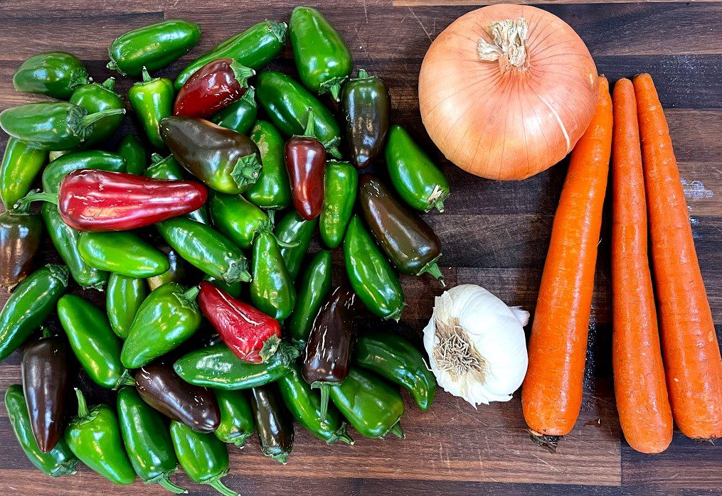 ingredients for pickled jalapenos