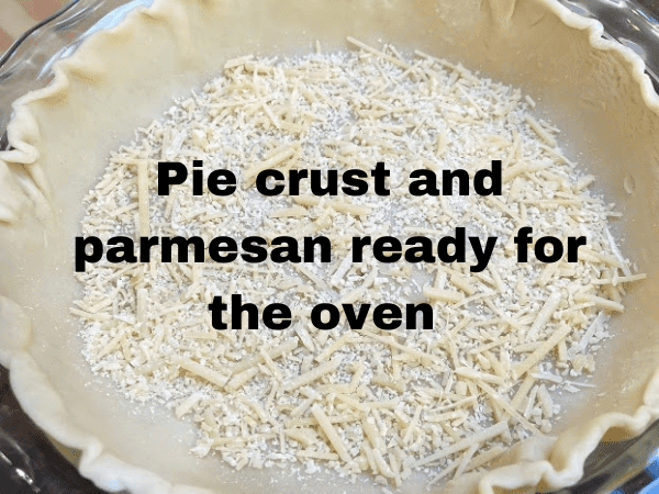 prepping pie crust for tomato pie with parmesan cheese prepping pie crust for tomato pie with parmesan cheese