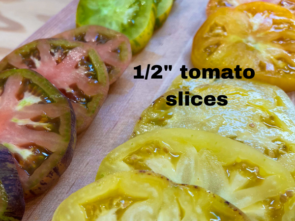 sliced heirloom tomatoes