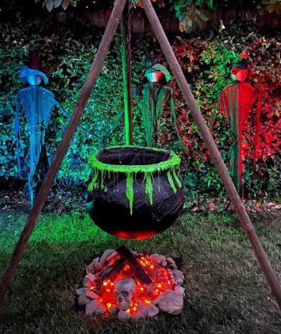 DIY Halloween Fire & Witches Cauldron - Danelia Design