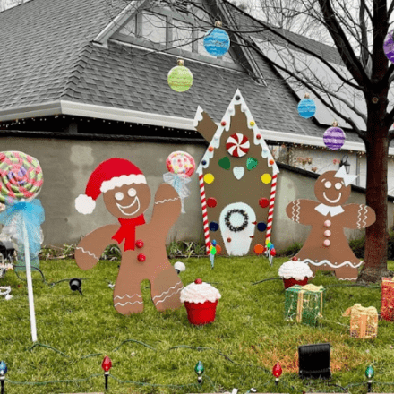 DIY Giant Outdoor Gingerbread Display - Danelia Design