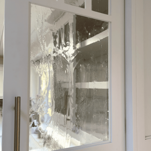 seedy reamy glass kitchen cabinet door
