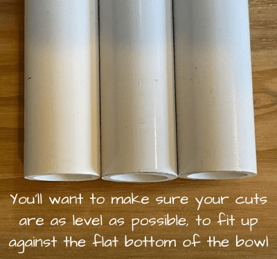Add the glue to the rim of one bowl (2)