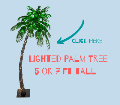 lighted palm tree