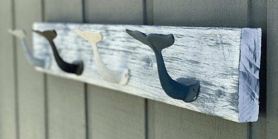 DIY Coastal Whale Coat Rack - H2OBungalow