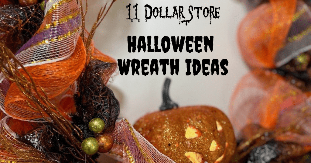 dollar store halloween wreath