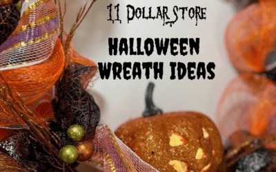 Dollar Store Halloween Wreath Designs